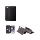starfix Leder Flip-Tasche für Samsung Galaxy A22 5G, schwarz