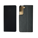 Galeli Echtleder Book Case Schutz-Hülle Marc Flip-Tasche passend für Samsung Galaxy S22, schwarz