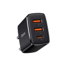 Baseus Compact Schnellladegerät USB-C + 2x USB-A 30W 3A Power Delivery Quick Charge schwarz