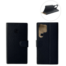 Galeli Echtleder Book Case Schutz-Hülle Marc Flip-Tasche passend für Samsung Galaxy S23, schwarz