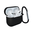 starfix Silikon-Hülle Schutz Tasche für AirPods 3  inkl. Karabinerhacken, schwarz