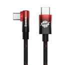 Baseus MVP Winkel-Stecker Power Delivery 100W 5A USB Type-C zu USB Type-C 2 m rot (CAVP000720)