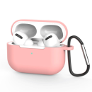 starfix Silikon-Hülle Schutz Schale Tasche für AirPods Pro 1/2 ink. Karabinerhacken, rosa