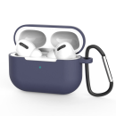 starfix Silikon-Hülle Schutz Schale Tasche für AirPods Pro 1/2 ink. Karabinerhacken, blau