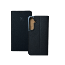 Galeli Echtleder Book Case Schutz-Hülle Flip-Tasche MARC passend für Samsung Galaxy S24, schwarz