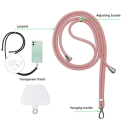 starfix Universal Handykette / Handyschnur mit transparentem patch / Handyhalter, pink
