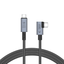 Tech-Protect UltraBoost Max L USB-C 4.0 (gerade) / USB-C 4.0 (gewinkelt) PD-Kabel 240 W 8K 40 Gbit/s 1,5 m, grau