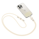 Tech-Protect Universal Handykette / Handyschnur mit transparentem patch / Handyhalter, beige