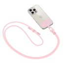Tech-Protect Universal Handykette / Handyschnur mit transparentem patch / Handyhalter, rosa