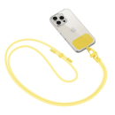 Tech-Protect Universal Handykette / Handyschnur mit transparentem patch / Handyhalter, gelb