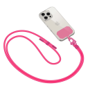 Tech-Protect Universal Handykette / Handyschnur mit transparentem patch / Handyhalter, fuchsia