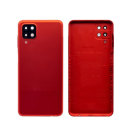 Akkudeckel inkl. Kameraglas kompatibel mit Samsung Galaxy A12 A125F, rot