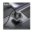 Hoco E86 Bluetooth FM transmitter inkl. Dual USB-C PD 30W QC3 + USB-A + USB-Stick Anscluss ( MP3 / WMA / WAV / FLAC), schwarz
