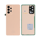 Akkudeckel kompatibel mit Samsung Galaxy A53 5G A536B mit Kameralinse, Awesome Peach