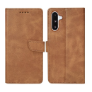 Rixus Flip Book Cover Tasche Schutz-Hülle Case passend für Samsung Galaxy A26 (A266B), Galaxy A17, hellbraun