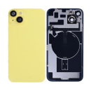 Akkudeckel (Rückglas) tibel mit Apple iPhone 14 Plus inkl. NFC und vergrößertem Kamera-Rahmen, Gelb (Pulled)