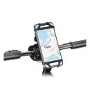 Rixus RXHB61 Fahrrad Handyhalterung Lenkerhalterung aus Silikon, schwarz